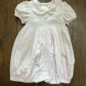 Strasburg smocked embroidered bubble